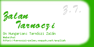 zalan tarnoczi business card